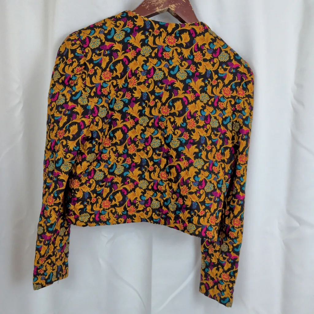 Vintage USA Made Rayon Skirt and Quilted Jacket Set 9/10 Orange Size undefined - Image 6