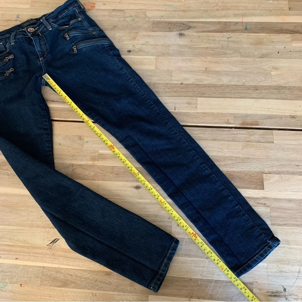 River Island Dark Wash Skinny Jean With Front Zipper Detail 27 (?) - Image 4