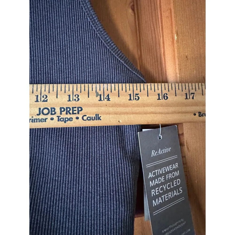 Threads 4 Thought ReActive Ribbed Racerback Crop Top L (Bralette). Sustainable - Image 5