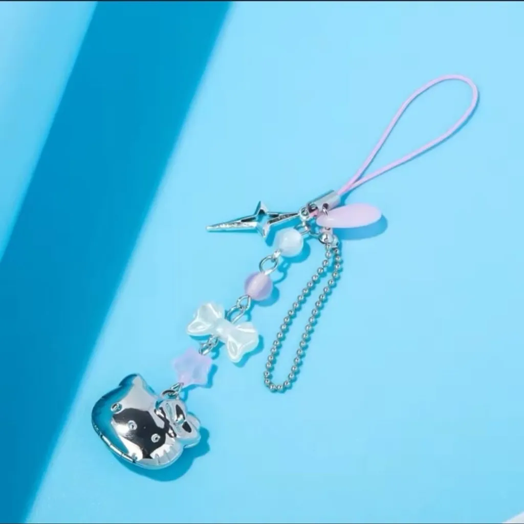 Hello Kitty Cell Phone Rope Chain, Keychain - Great for Gifts    ~NEW~ - Image 3