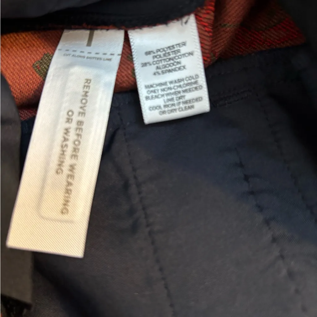 LOFT Marisa Pants Size 18 – NWOT Navy with Red Floral Embroidery - Image 5