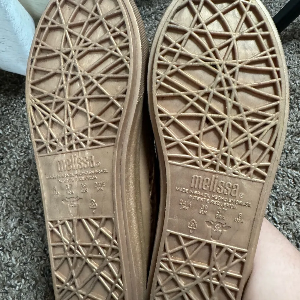 Melissa Campana gold / bronze platform slip-on sneaker, jelly style size 8 - Image 7