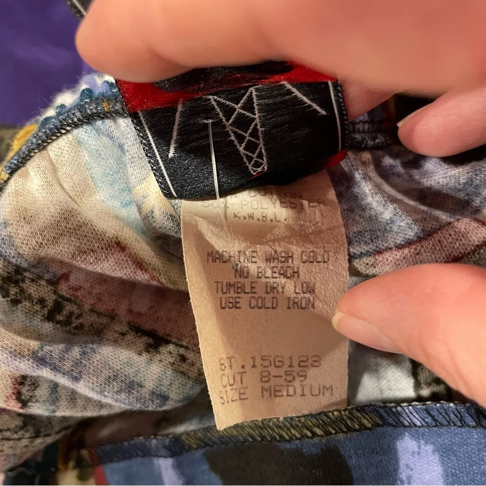 Funky 80’s NWT cotton wrap skirt camel elephant Egypt Africa retro mini safari Purple Size M - Image 8