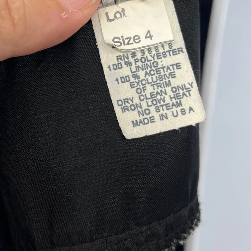 Vtg Y2K Night Way Slip Dress Sz 4 Empire Waist Glitter Cowl Mob Wife Vampy USA Gray - Image 11