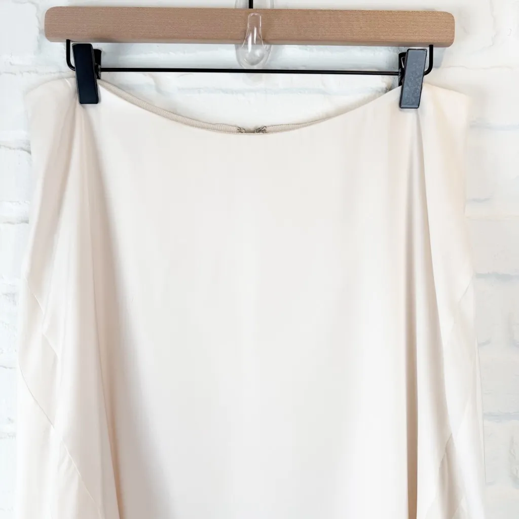 Ann Taylor Kate Hudson Entrance Skirt Ivory A-line Maxi Satin NWT Size 10 - Image 4