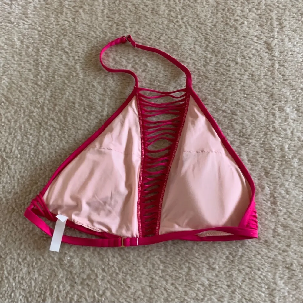 Victoria Secret High Neck Bikini Top- Hot Pink - Image 3