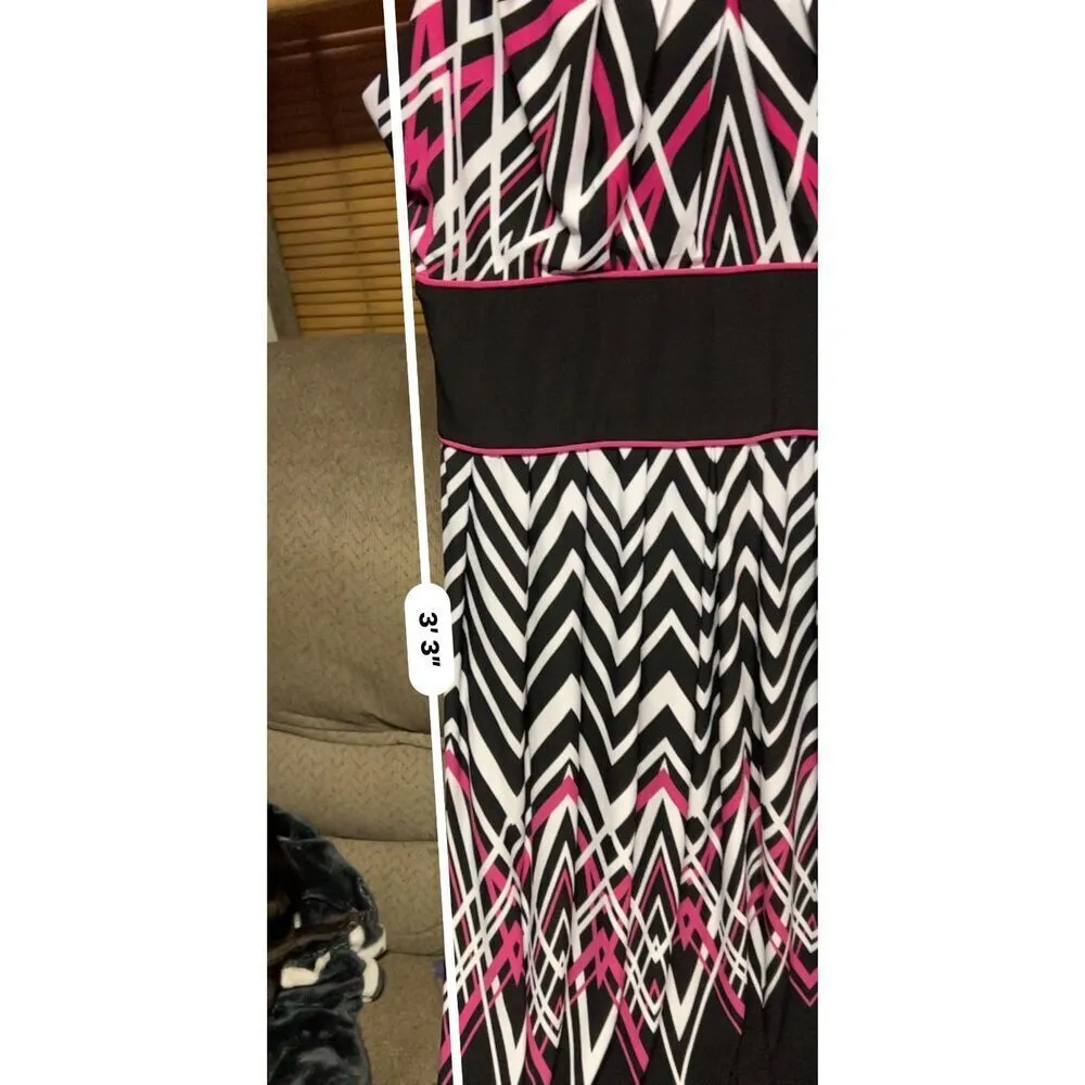 R&M Richards Dress and Jacket Set - Black and White Print - Size 10 - Image 12