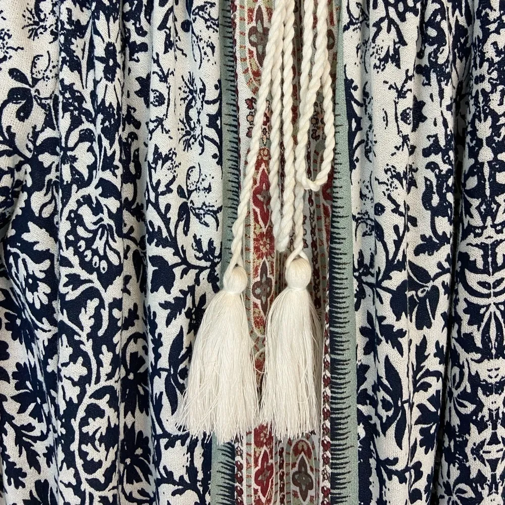 Peter Nygard Boho Mixed Media Tunic Top Women’s Size Small - Image 7