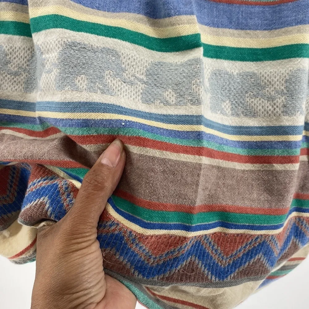 Vintage 90s Cabin Creek safari elephant western sleeveless button down Size L - Image 11