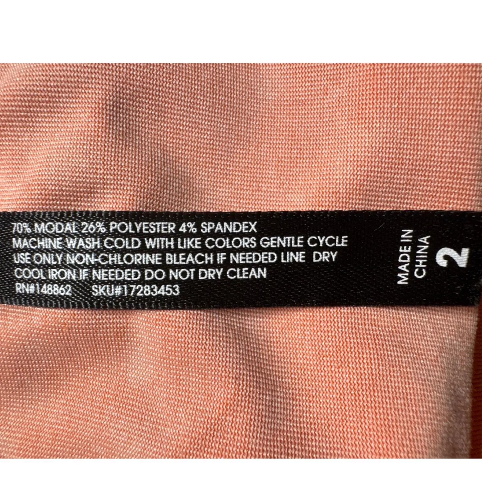 Torrid Sleep Plus Size 2 Coral Mineral Wash T-Shirt Short Sleeve Top - Image 4