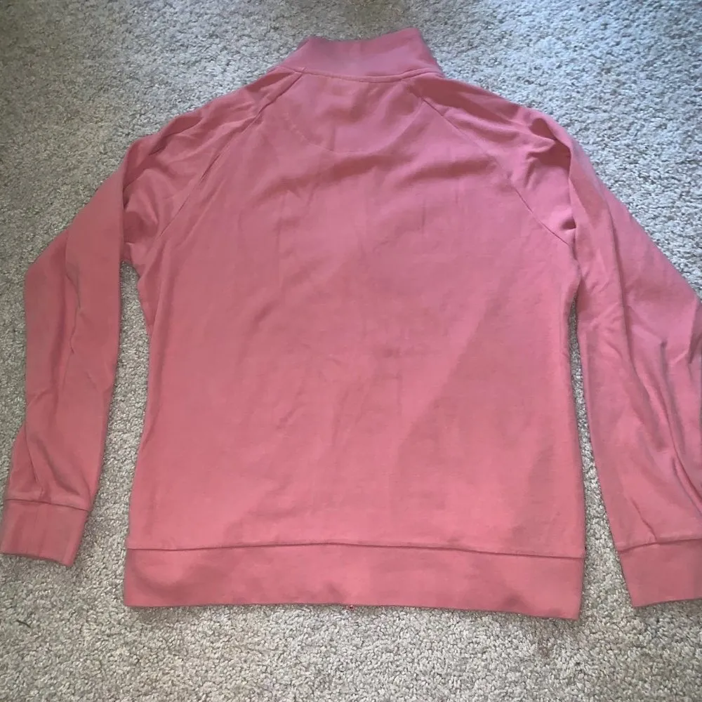 Pink St. John’s Bay Zip Up Sweatshirt Medium - Image 4