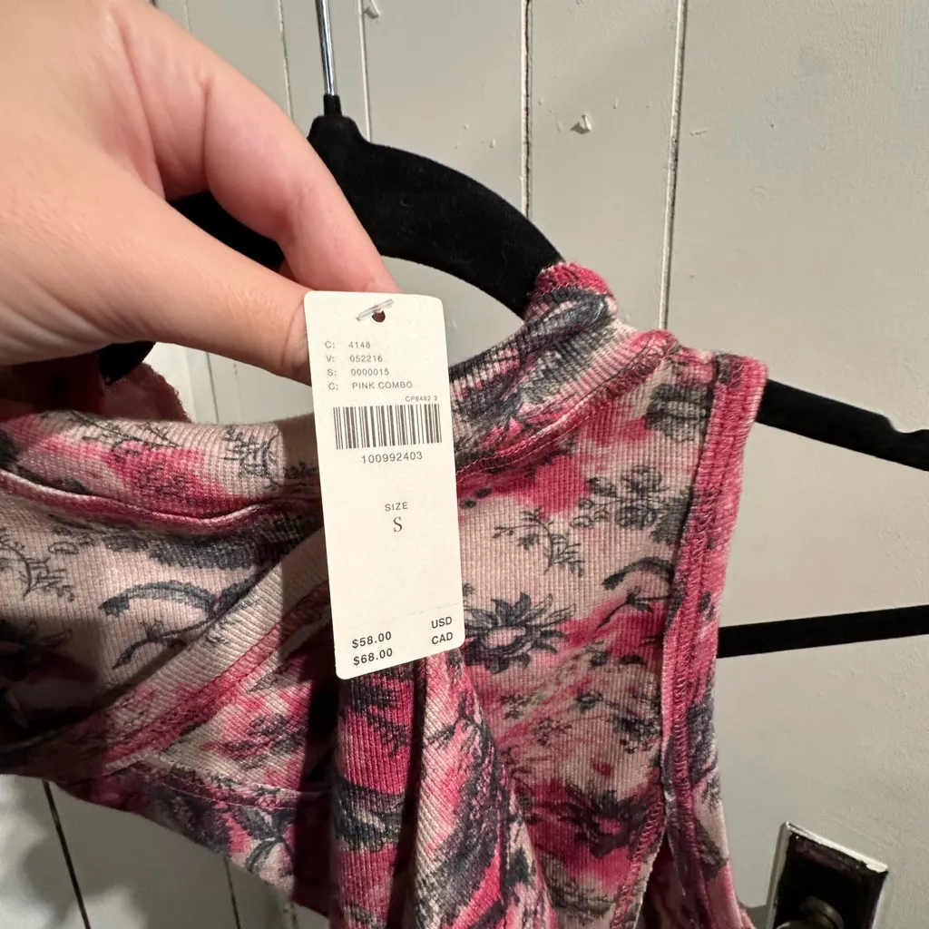 ANTHROPOLOGIE NWT PILCRO FLOWER TURTLENECK TANK Women's Sleeveless Top - Image 5