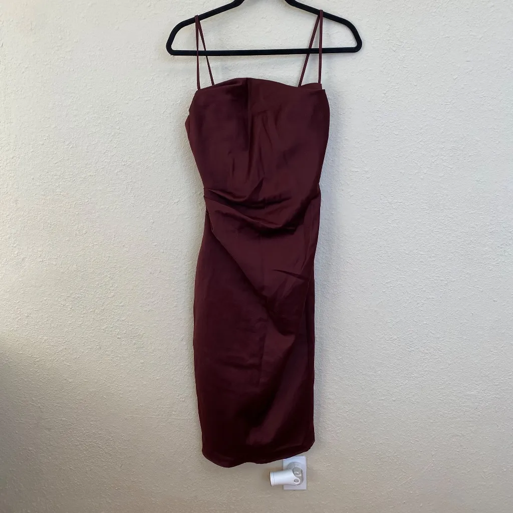 HOUSE OF CB 'Anja' Raisin Satin‎ Corset Midi Dress /Size S NWOT - Image 3