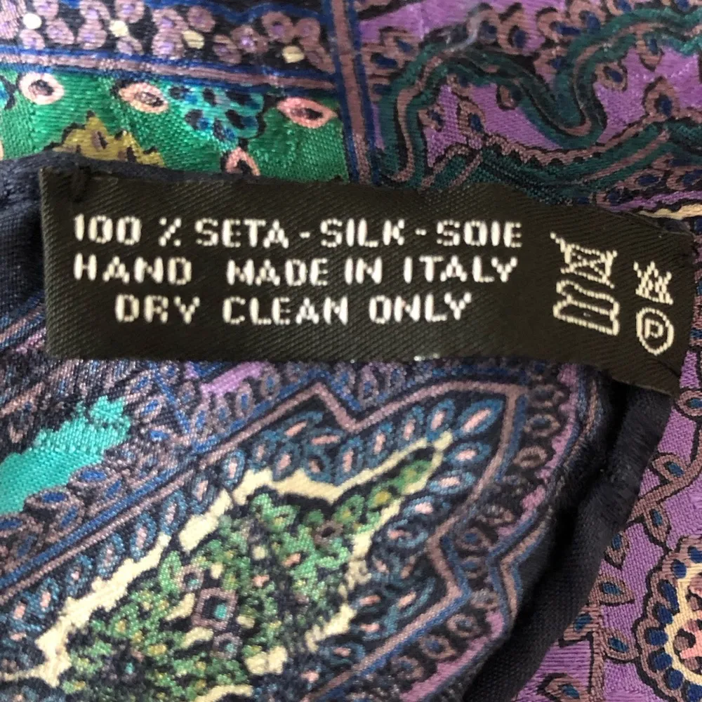 53” Square Italian Silk Scarf - Image 4