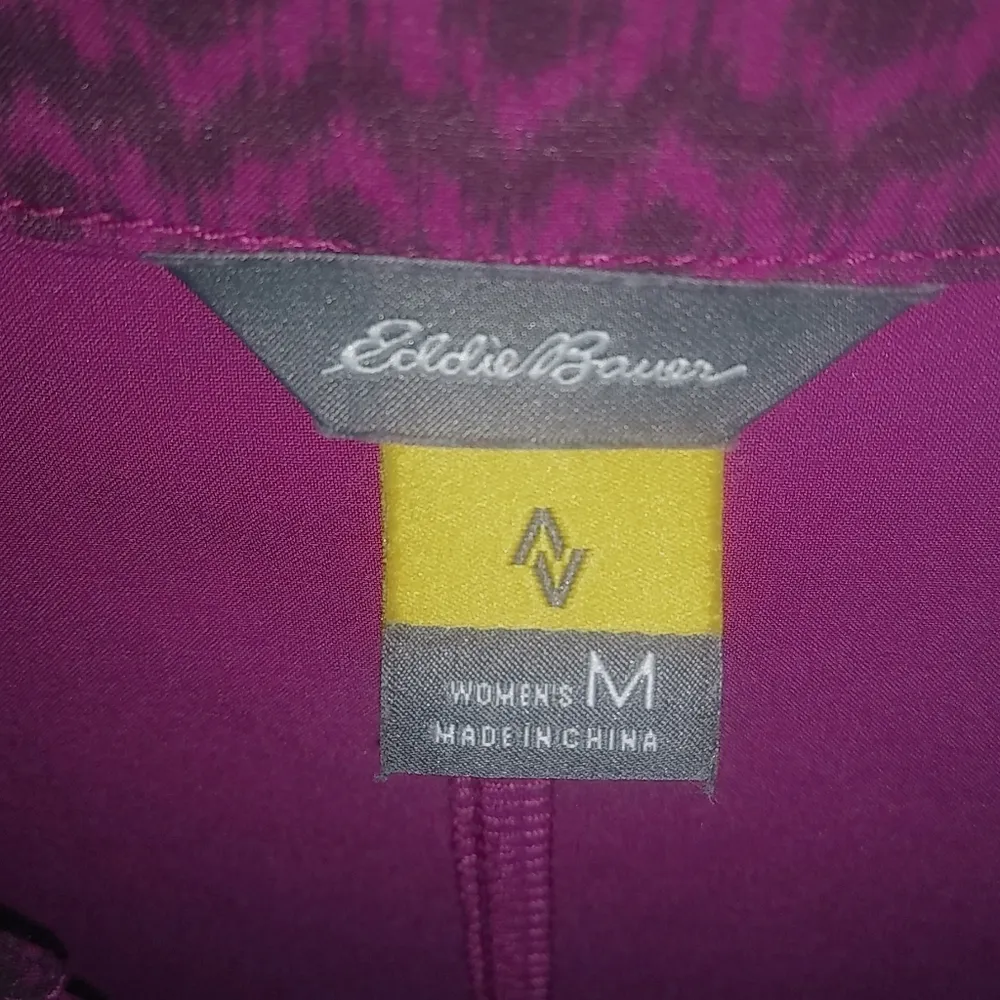 Eddie Bauer M Purple Pattern Drawstring Waist Sleeveless Lightweight Dress - Image 9