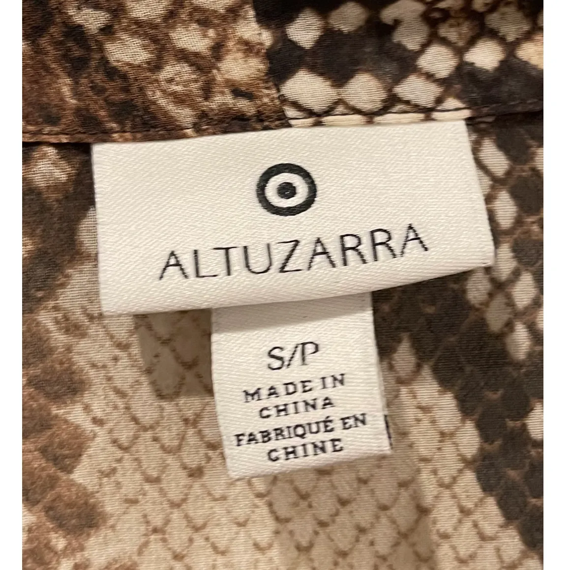 Altuzarra  Python Print Georgette Bow Blouse - Image 5