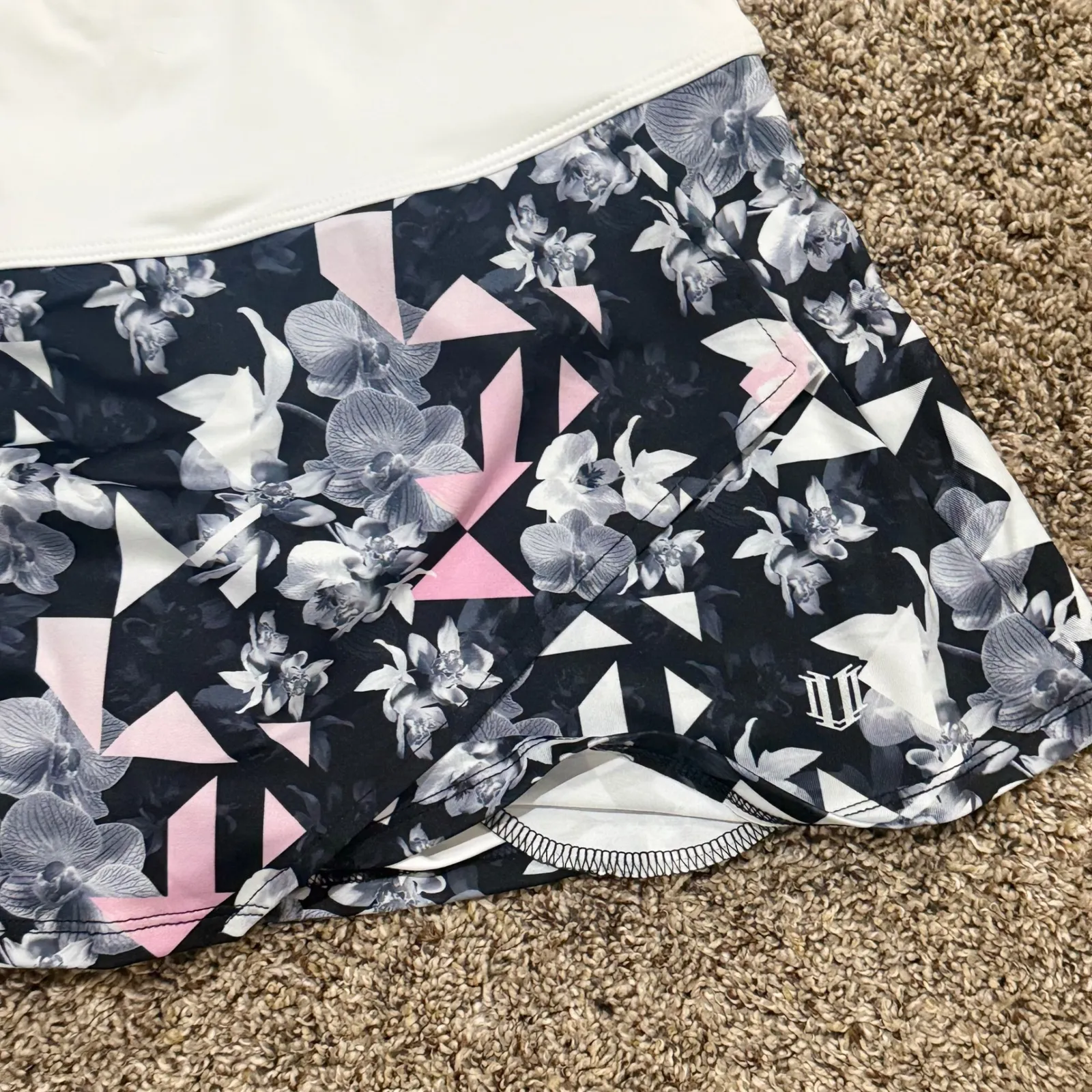 Eleven by Venus Williams Tennis Jacket & Skirt Set Floral Print Womens Small Black - Image 7