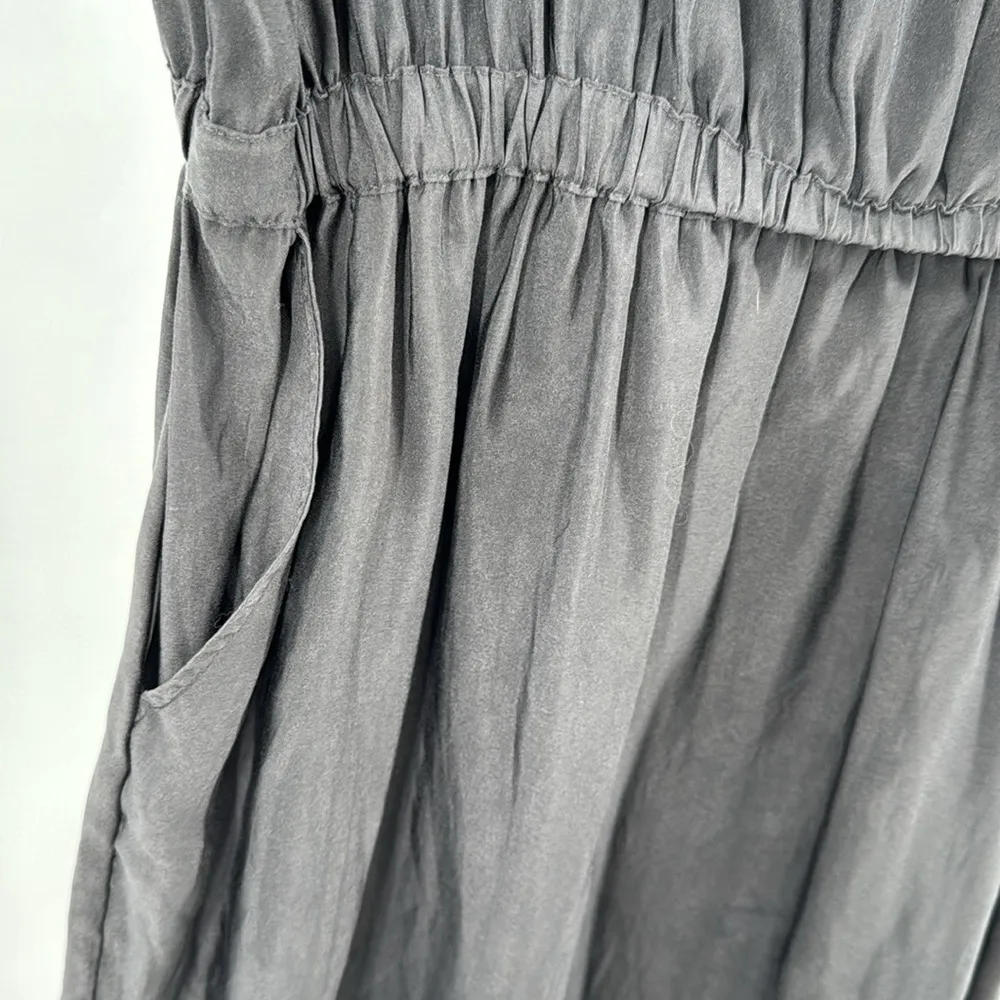 Express Gray Embellished Short Sleeve mini dress tunic silky L casual party - Image 7