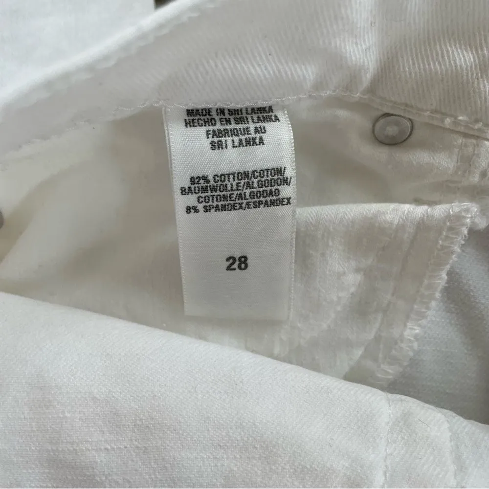 Lucky Brand Low Rise Slim Straight White Jeans 6 28 32” Inseam - Image 11