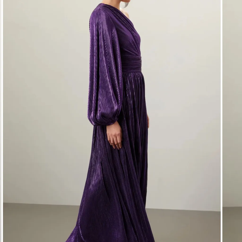 Bronx & Banco Florence One-Shoulder Purple Evening Gown - Image 3