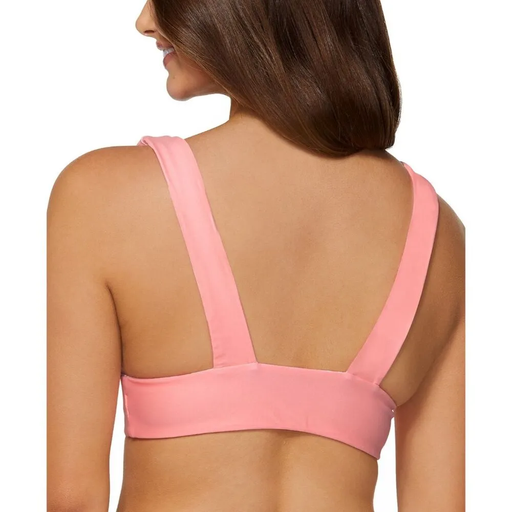 Reversible Raisins Pink White Floral Bikini Swim Top Size L - Image 7