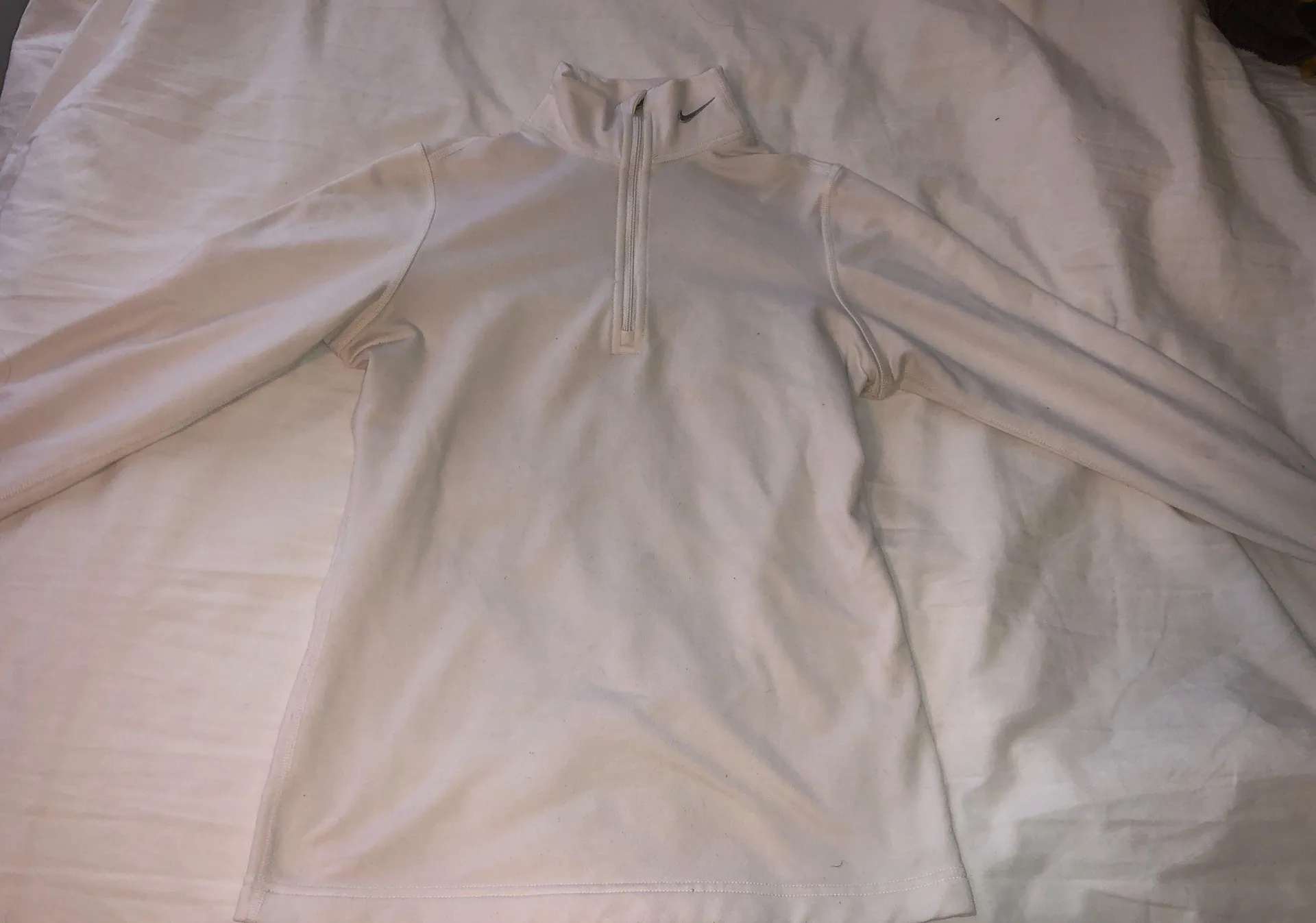 Nike White  Half Zip - Image 3