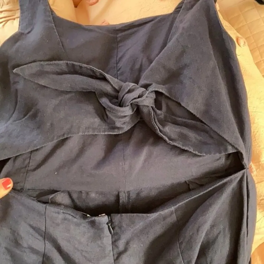 Pure navy tie back jumpsuit - Image 2