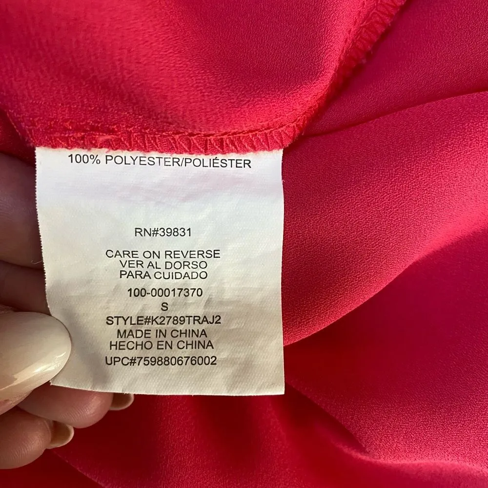 My Michelle Pink Relaxed Blouse with Zipper Pocket Detail- S - Image 8