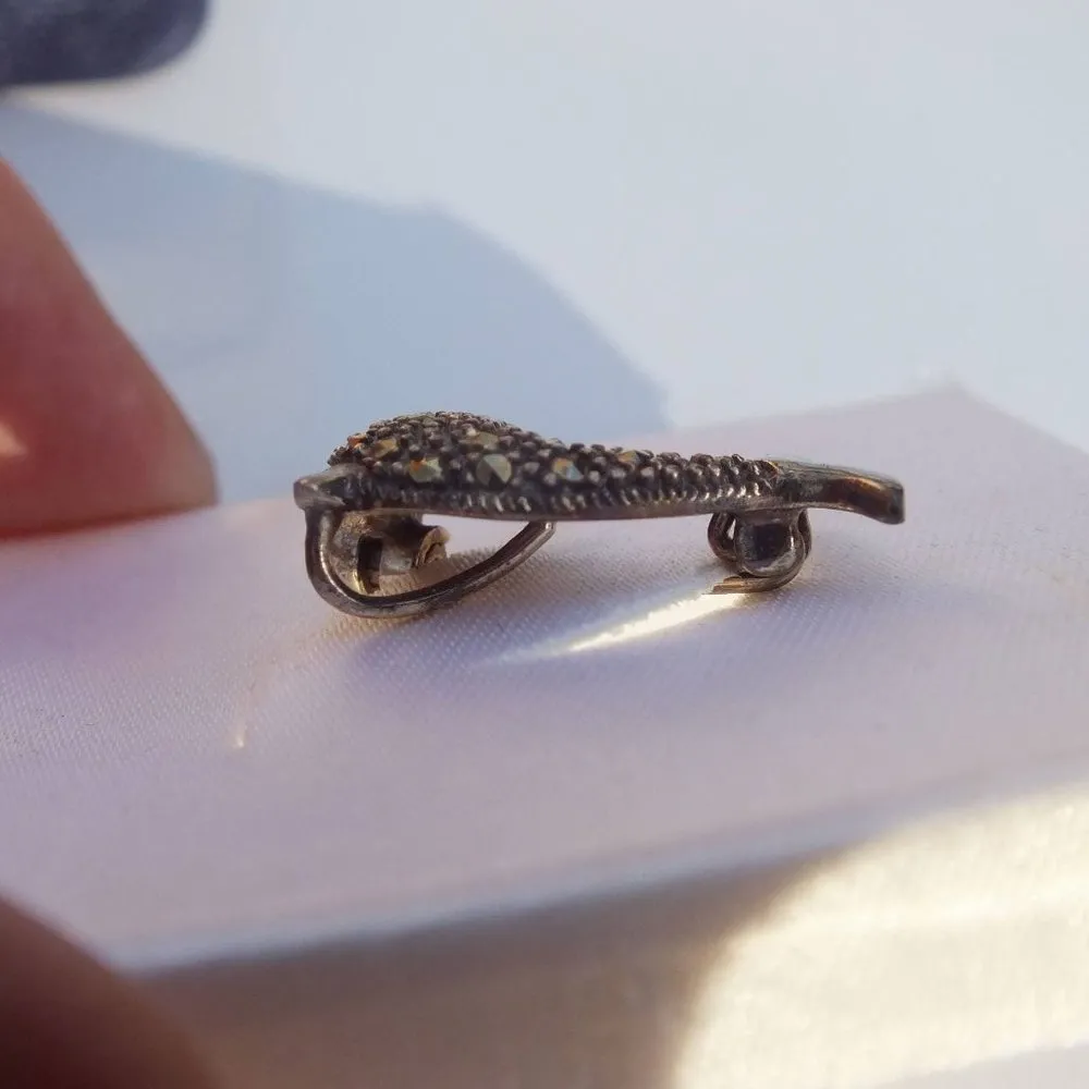 Sterling Silver Dolphin Brooch With Red Gem Eye and Storage Box, Silver Accents - Image 6