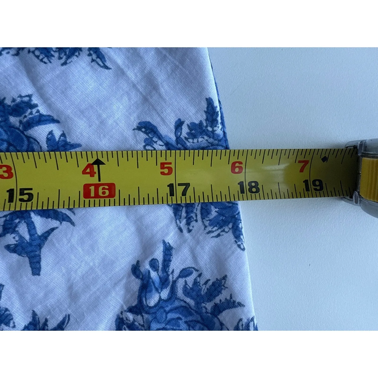 Anokhi Rosana Blue Print Cotton Poplin Midi Sun Dress Size Medium - Image 7