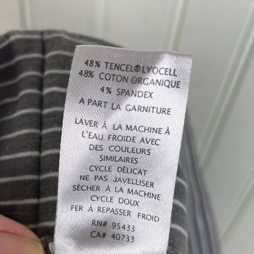 Toad & Co Moxie Skirt Smoke Lean Stripe Grey Women's Size Large Organic Cotton Gray - Image 8