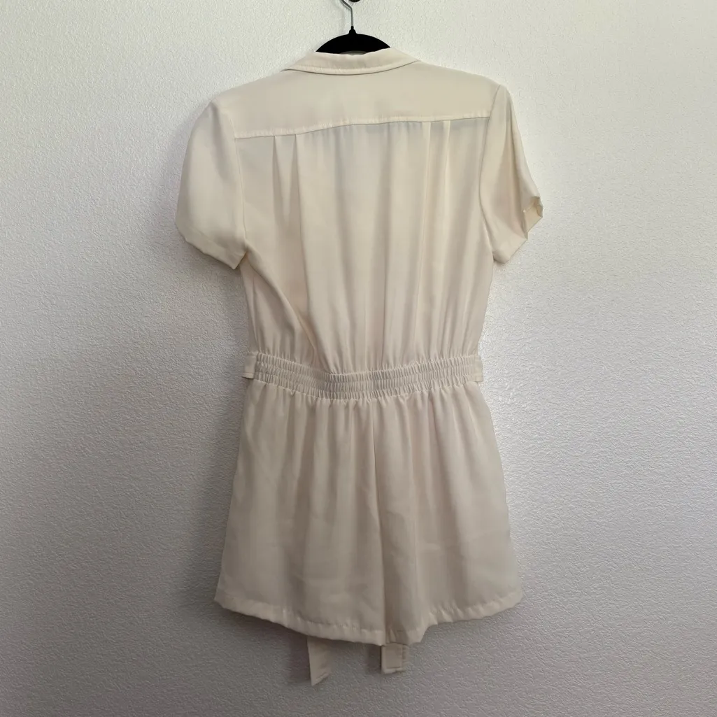 Amanda Uprichard Micki Romper in Ivory Small - Image 5