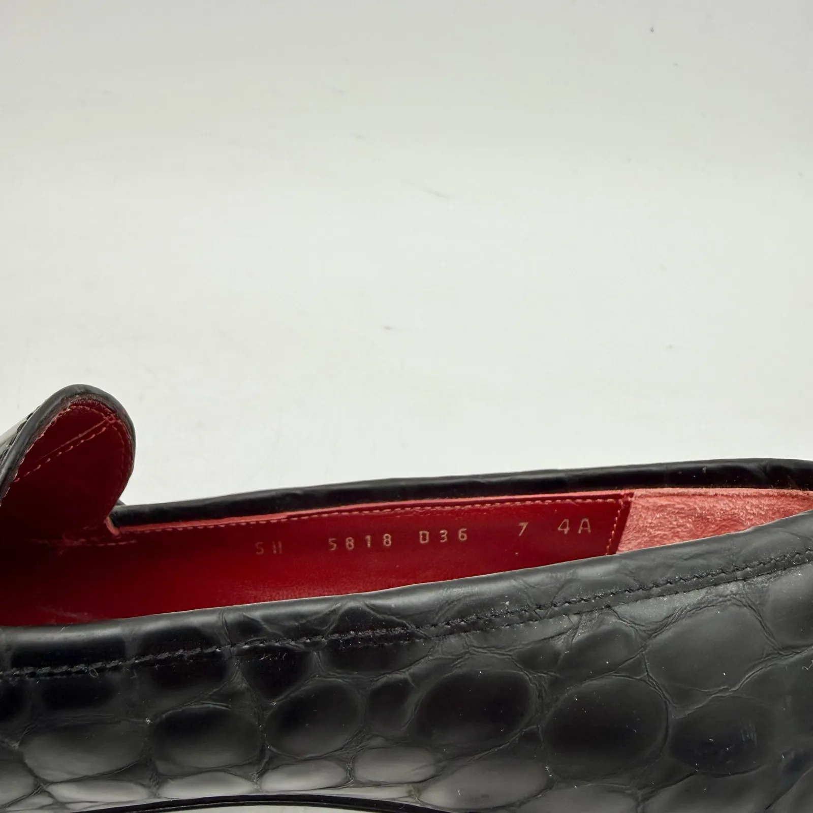 Salvatore Ferragamo Sport Black Horsebit Loafers Women's 7 4A Ultra Narrow - Image 7