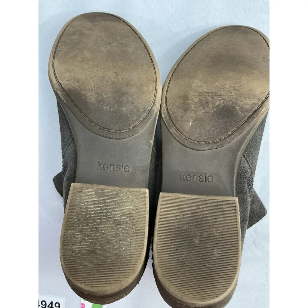 Womans Kensie Granger Ankle boots 10 M Gray Side Zip,block Heel Almond Toe - Image 8