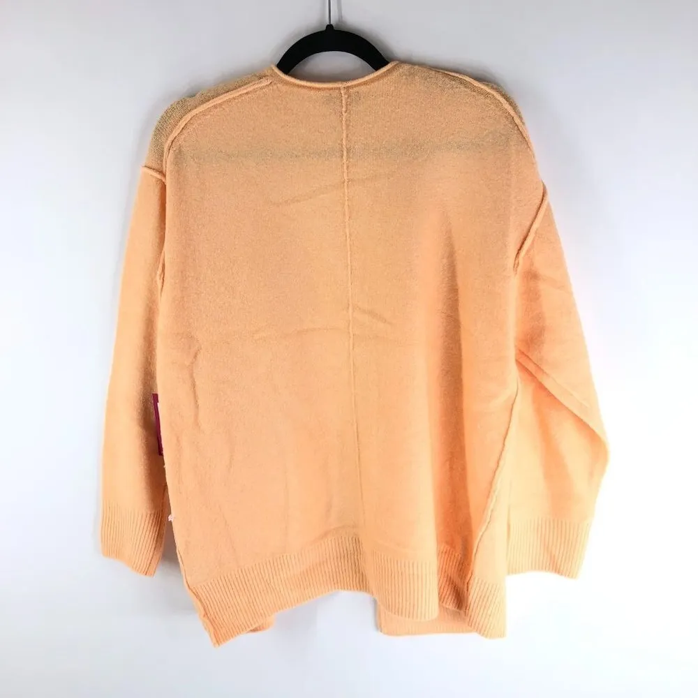Vince Camuto Womens Cardigan Sweater Open Front Soft Light Orange S - Image 2