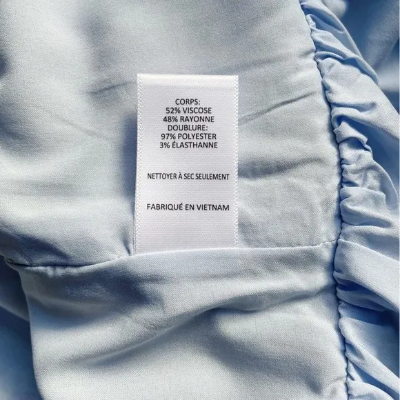 NWT ASTR Ruched Off Shoulder Mini Dress Blue Pink Cottage Floral Size Medium NEW - Image 12