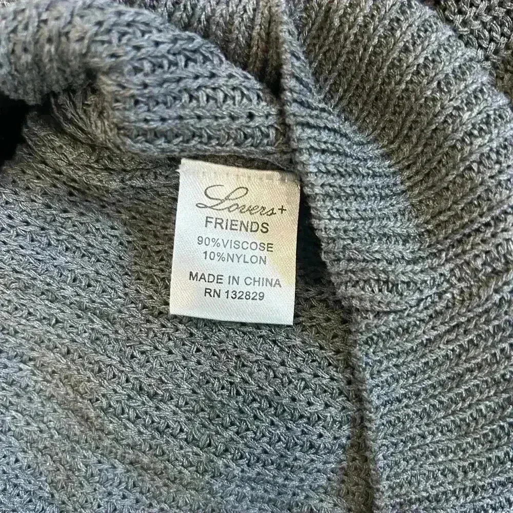 NWT Lovers + Friends Black Knit Distressed Pullover Sweater Size XL - Image 4