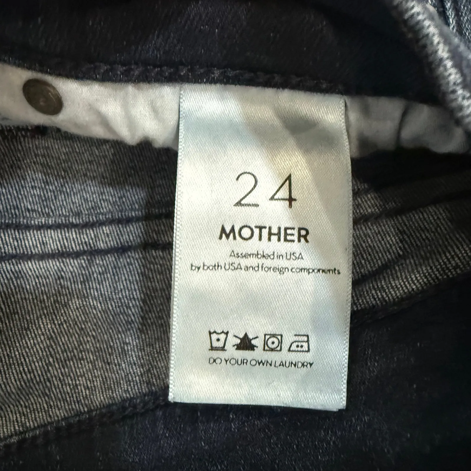 MOTHER Rascal Dark Wash Trip Down Memory Lane Ankle Snippet Skinny Jeans Size 24 Blue - Image 8