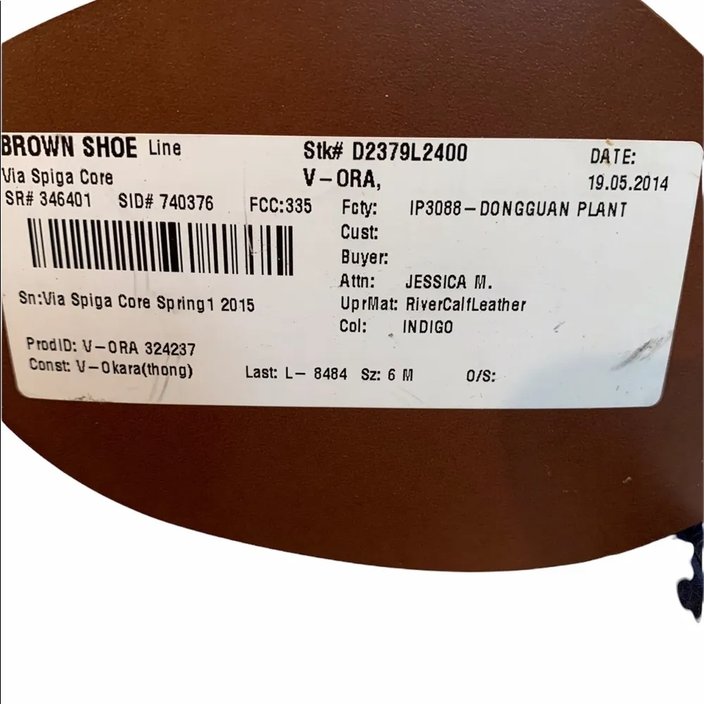 Via Spiga Leather Wrap Toe Wedge Sandal. - Image 11