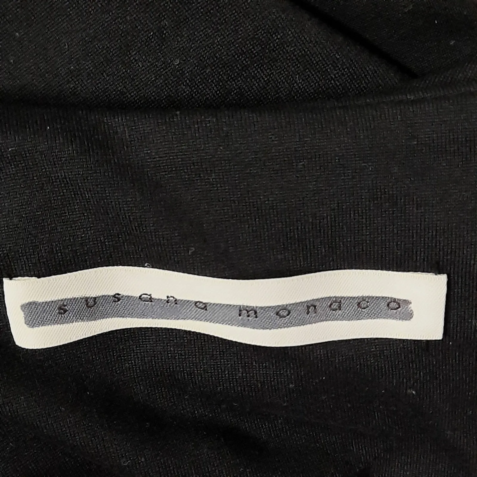 Susana Monaco Womens Dress Size Medium Black Bodycon Quiet Luxury Romantic - Image 5