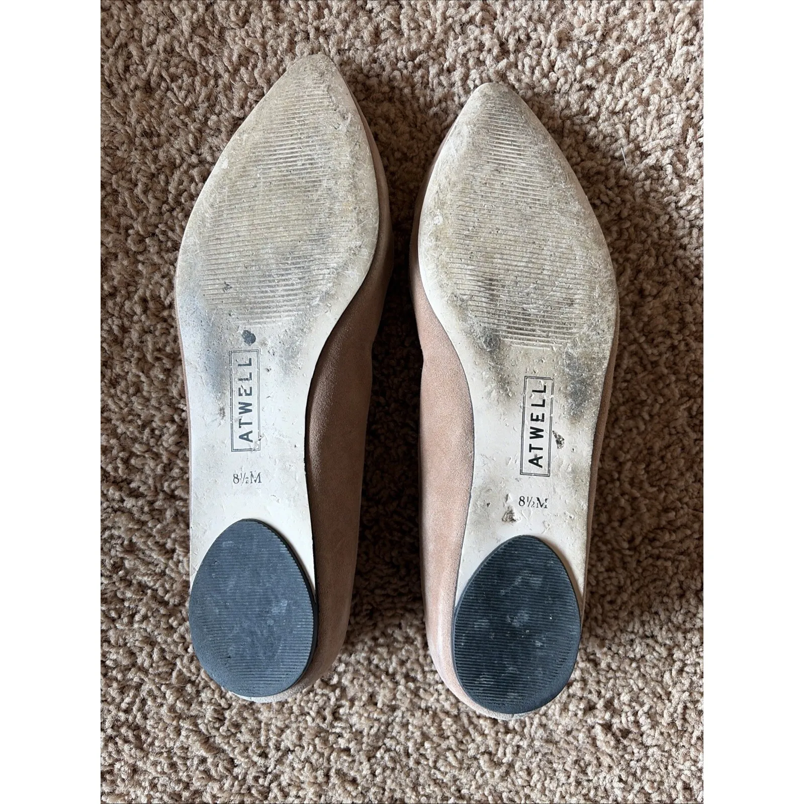 Atwell Brown Tan Suede Leather Pointed Toe Slip On Flats Shoes Womens 8.5M Size 8.5 - Image 11