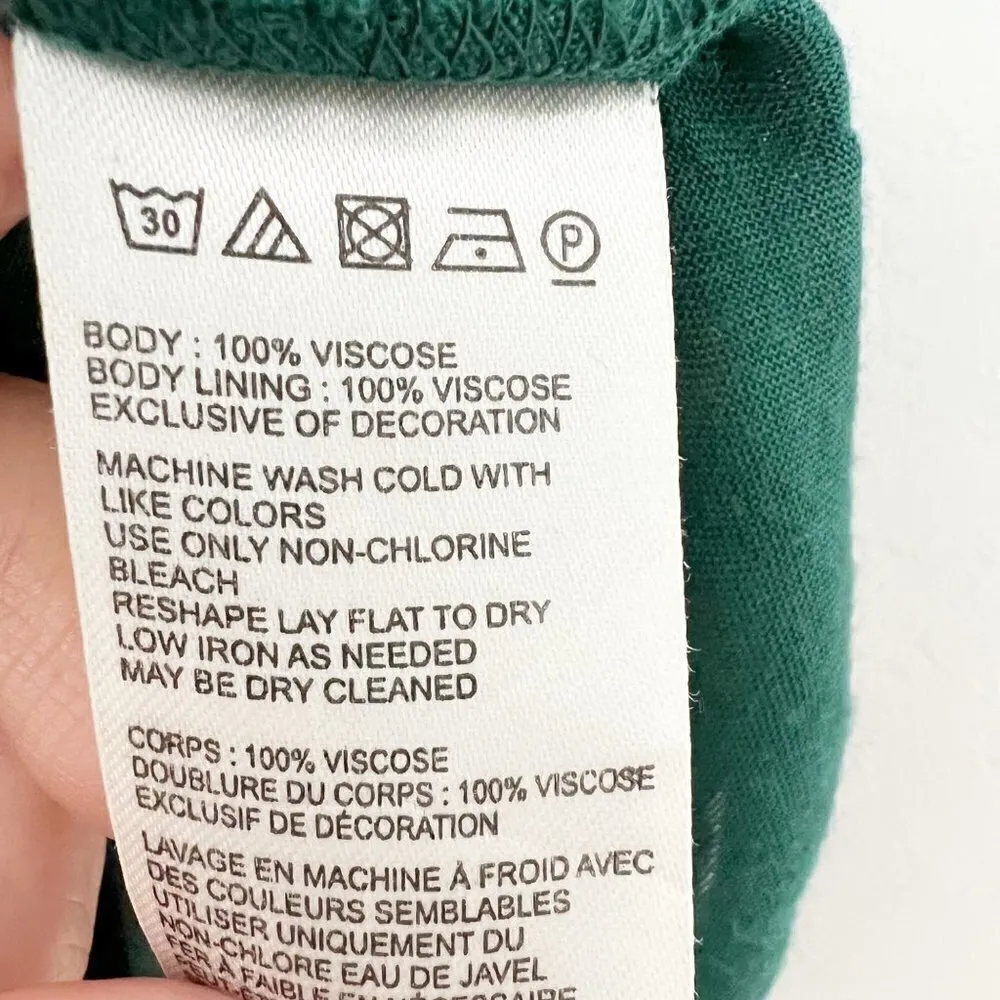 Urban Outfitters Green Off The Shoulder Floral Mini Dress Vacation Casual Size 2 - Image 7