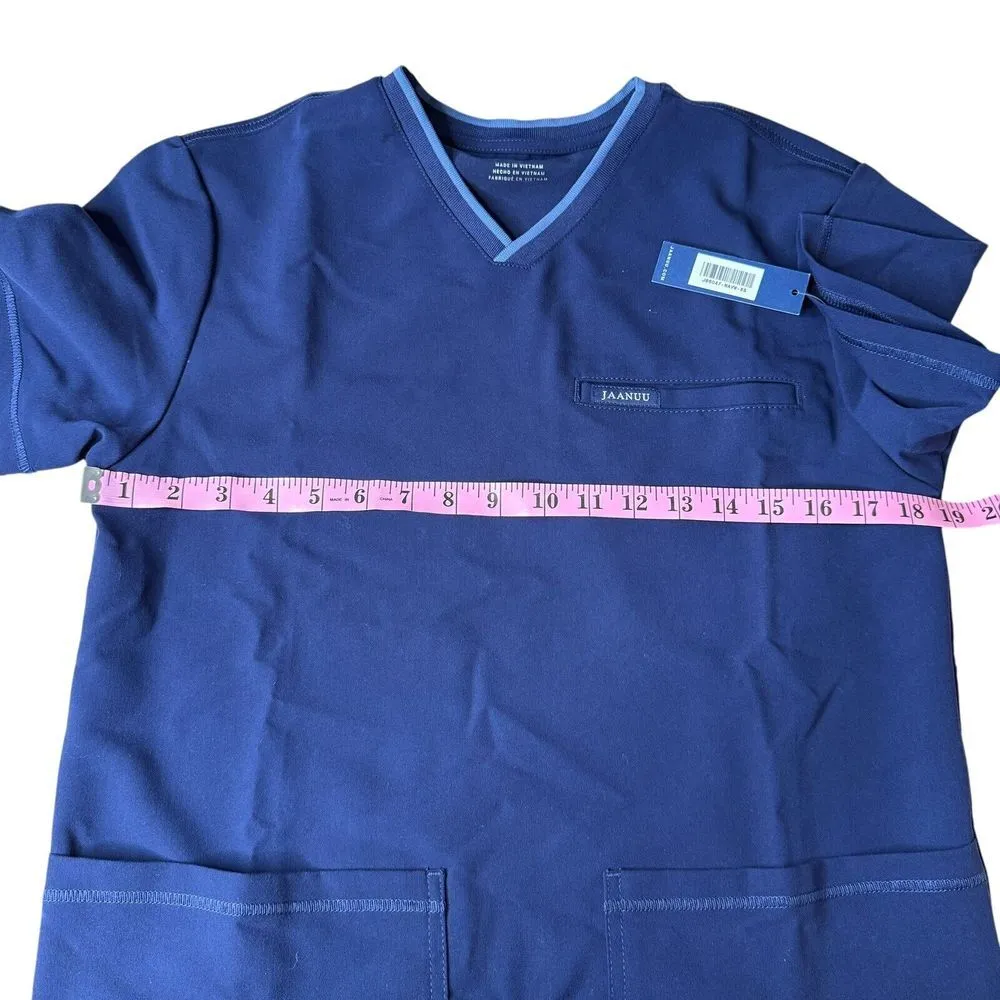JAANUU Women's 2-Pocket Scrub Top Navy NWOT‎ Sz XS - Image 3