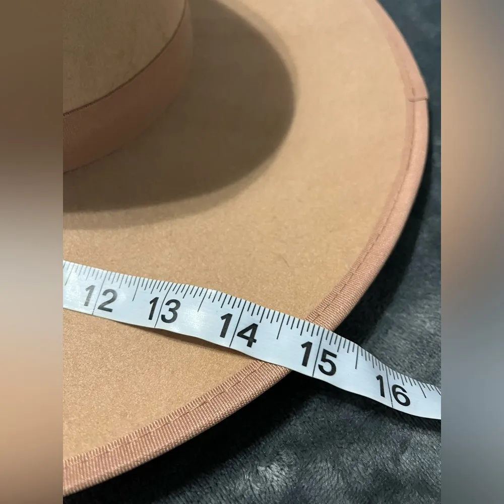 Michael Stars Wide Brim Tan Cream Wool Hat - Image 7