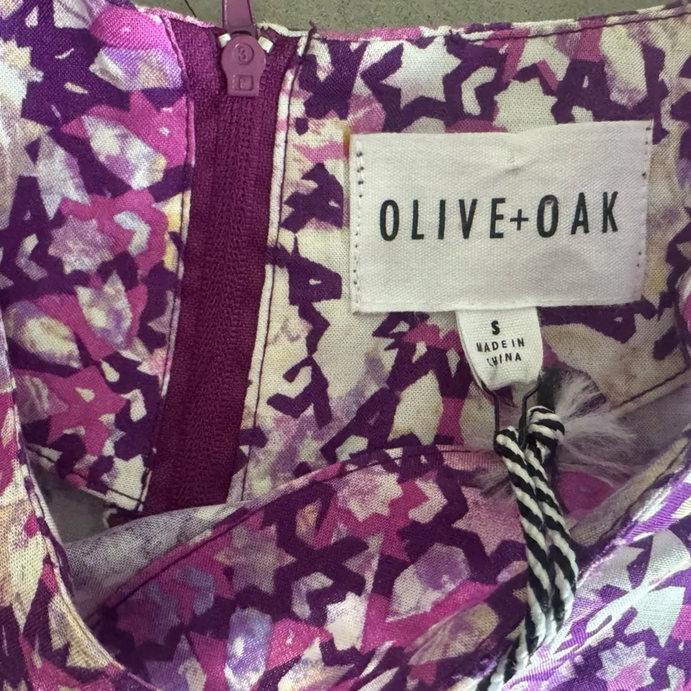 Anthropologie Olive & Oak Womens Purple Spring Plum Print Sleeveless Dress Small - Image 4