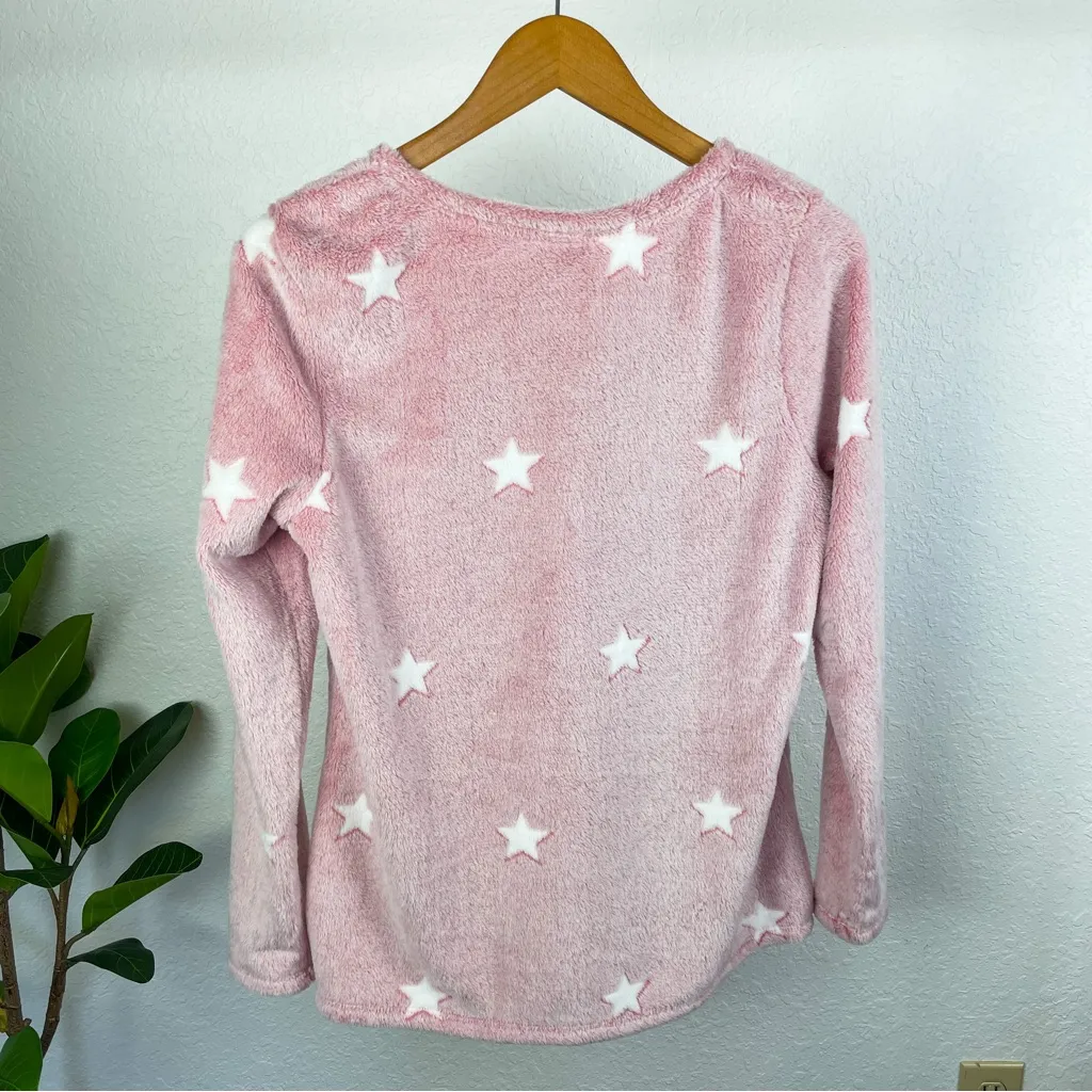 Fuzzy Star Print Soft Pullover Sweater Size S - Image 7