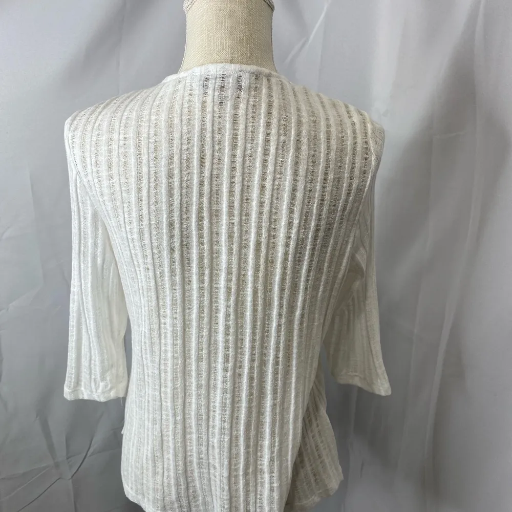 Vintage Tanjay Petites open front shirt PM White Size undefined - Image 9