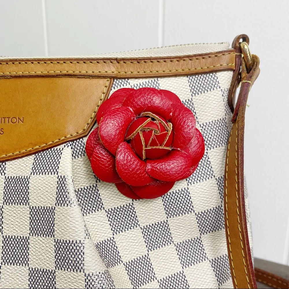 Camellia Flower Vegan Leather Magnetic Bag Charm - Image 6