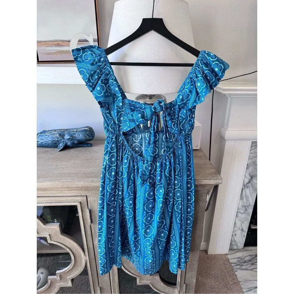 NWT Marigold Everlee Mini Cerulean Dress Size Small Blue - Image 4