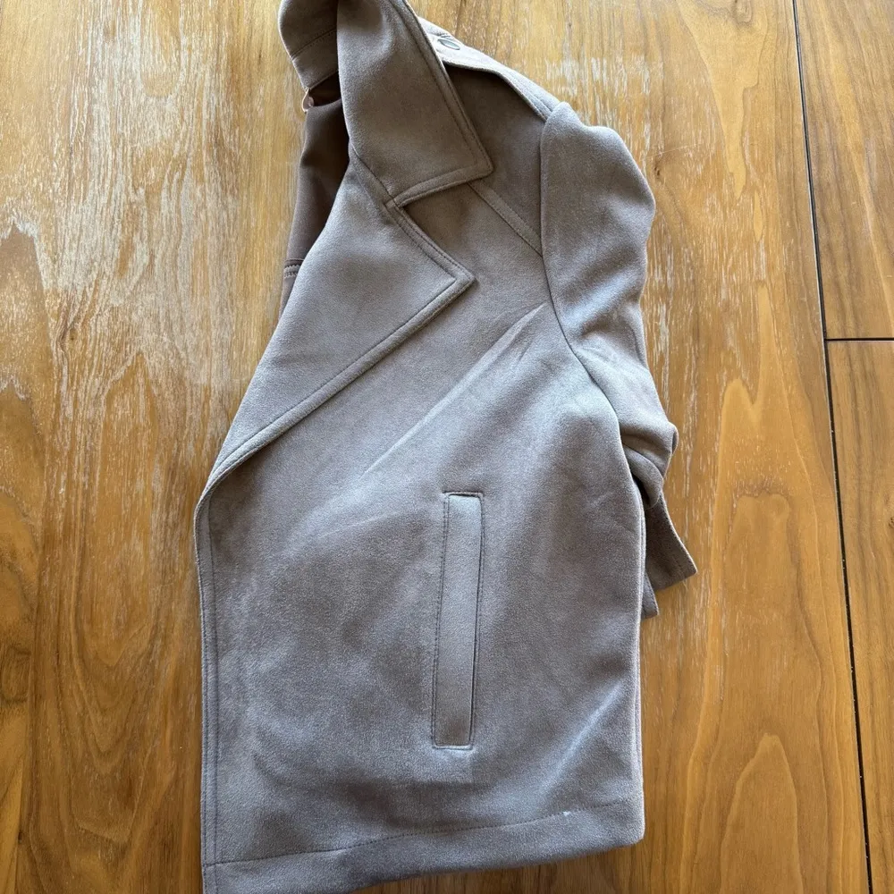 Philosophy Faux Suede Open Moto Jacket - Image 5